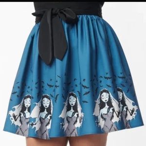 Corpse Bride Swing Skirt with Tie - Plus Size